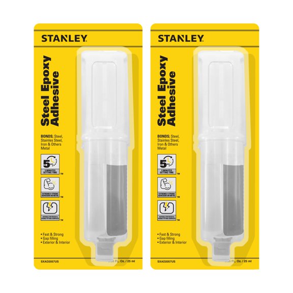 Adhesivo epóxico STANLEY Steel Quick Bonding, 25 ml, paquete de 2