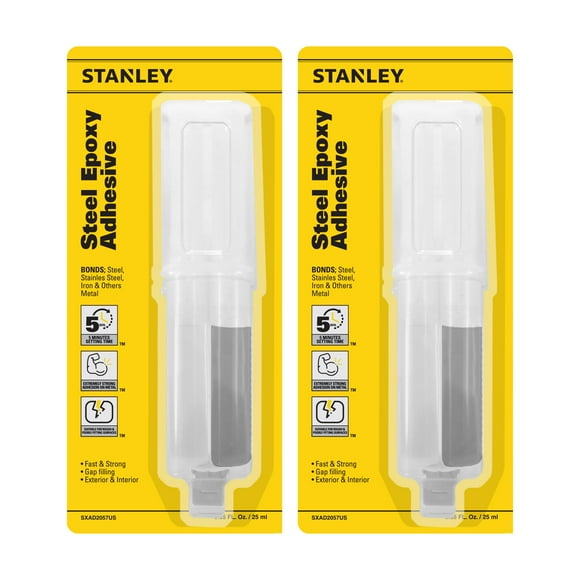 Adhesivo epóxico STANLEY Steel Quick Bonding, 25 ml, paquete de 2