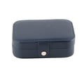 thumbnail image 2 of Travel Jewelry Case, Jewelry Storage Box Dark Blue Lattice Design  for Trip, 2 of 8