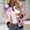 Pink, variant on Womens Casual Jackets Zip Up Jacket Floral Print Coat Stand Collar Short Sports Zipper Outwear Vests for Women Dressy Leather Casual Jackets for Women Womens Dress Jackets Lightweight Women Business
