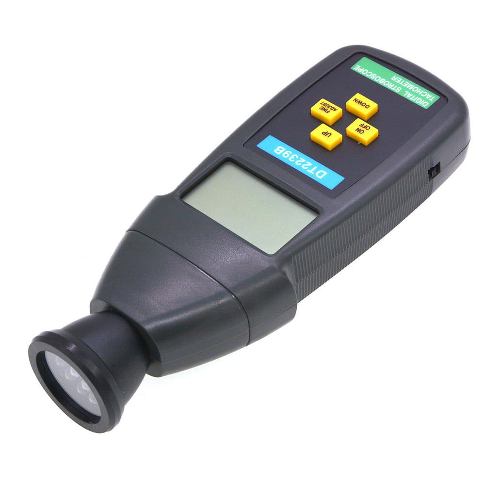 BEESCLOVER DT2239B Digital LCD Non-Contact Flash Stroboscope Tachometer Photoelectric Revolution Meter Speedometer Tester 60~19999RPM for ce 