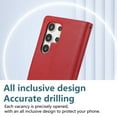 thumbnail image 6 of for Samsung Galaxy S25 Ultra Crossbody Wallet Case with Card Holder, Zipper Pouch PU Leather Long Shoulder & Lanyard Strap Magnetic Closure Flip Kickstand Cover for Samsung Galaxy S25 Ultra,Red, 6 of 9