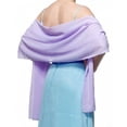 thumbnail image 1 of Chal de gasa Vestido de noche Bufanda de color sólido Cheongsam de boda con protector solar Satén Monocromo Chal largo (Lila púrpura), 1 of 5