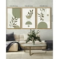 thumbnail image 3 of Drsoum Green Botanical Boho Wall Art 16x24in3pcs Natural Framed Modern Boho Decor Abstract Geometry Lines Prints, 3 of 6