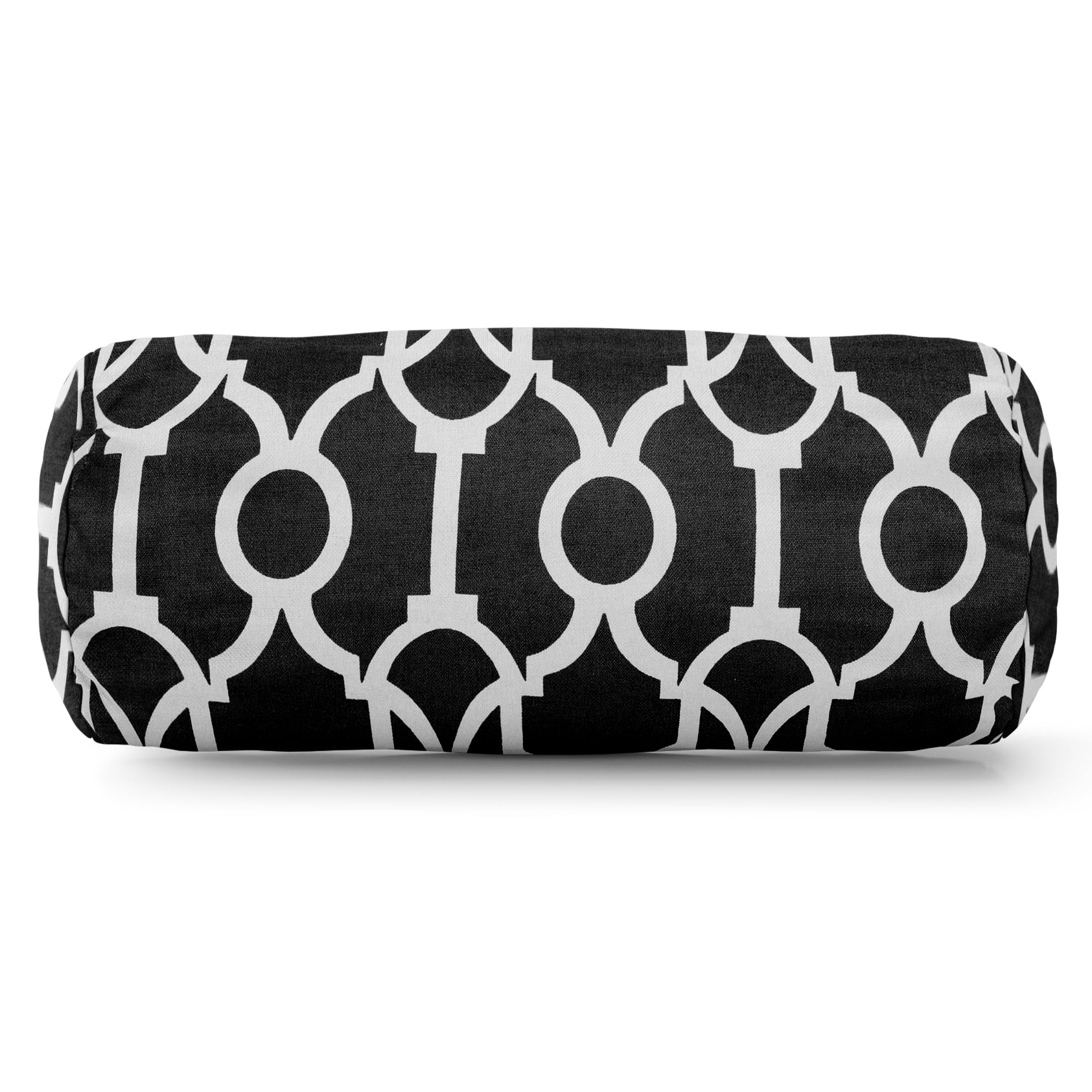 Majestic Home Goods Indoor Outdoor Black Athens Round Bolster