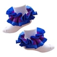 thumbnail image 2 of rygai 1 Pair Baby Socks Cute Comfortable Cotton Girls Princess-style Slip Socks with Ruffle Daily Wear,Blue, 2 of 8