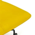 thumbnail image 4 of Pemberly Row Modern Velvet Chair Rolling Swivel Task Chair in Gold, 4 of 6