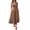 Coffee, variant on EASYBRA Womens One Shoulder Maxi Dress Sleeveless Elastic Waist A Line Summer Dress with Pockets