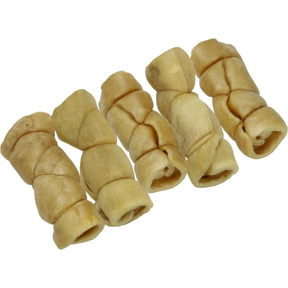 Wild Eats Water Buffalo Retriever Style Cheek Roll 3" Dog Chews-5 Pack (Long Lasting Dog Chews Dog Treats & Dog Bones for Aggressive Chewers-Dog Bones for Medium Dogs) Substitute for Pig Ears for Dogs