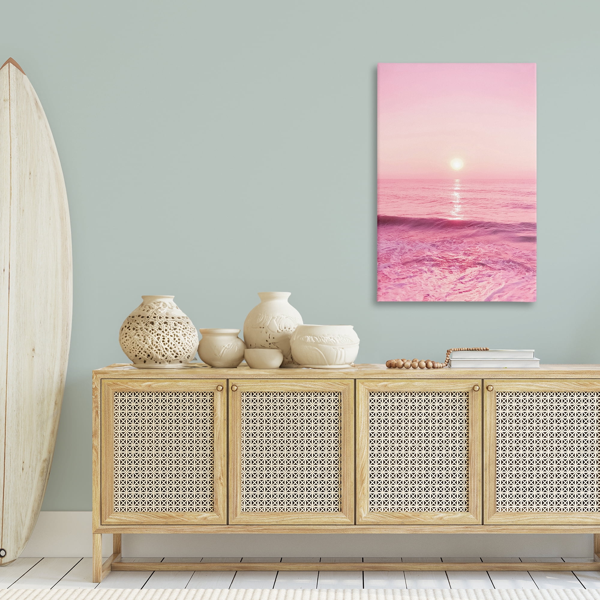 Stupell Industries Peachy Pink Sunset Landscape & Nature Photography Wrapped Canvas Art Print Wall Art, 30 x 45