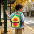 thumbnail image 6 of Pink and Yellow Tie Dye Pattern 17" School Backpacks for Teens,Waterproof Oxford Fabric,S-Shape Padded Straps for School,Travel,Hiking,Camping, 6 of 6