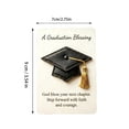 thumbnail image 2 of 3D Graduation Cap Pocket Hug Card, Inspirational Keepsake Blessing Card for High School or College Graduates, Wallet-Sized Gift for Family and Friends with Motivational Message,1PC, 2 of 7