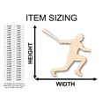 thumbnail image 2 of Unfinished Wood Baseball Player Shape - Craft - up to 46" DIY 5" / 1/8", 2 of 3