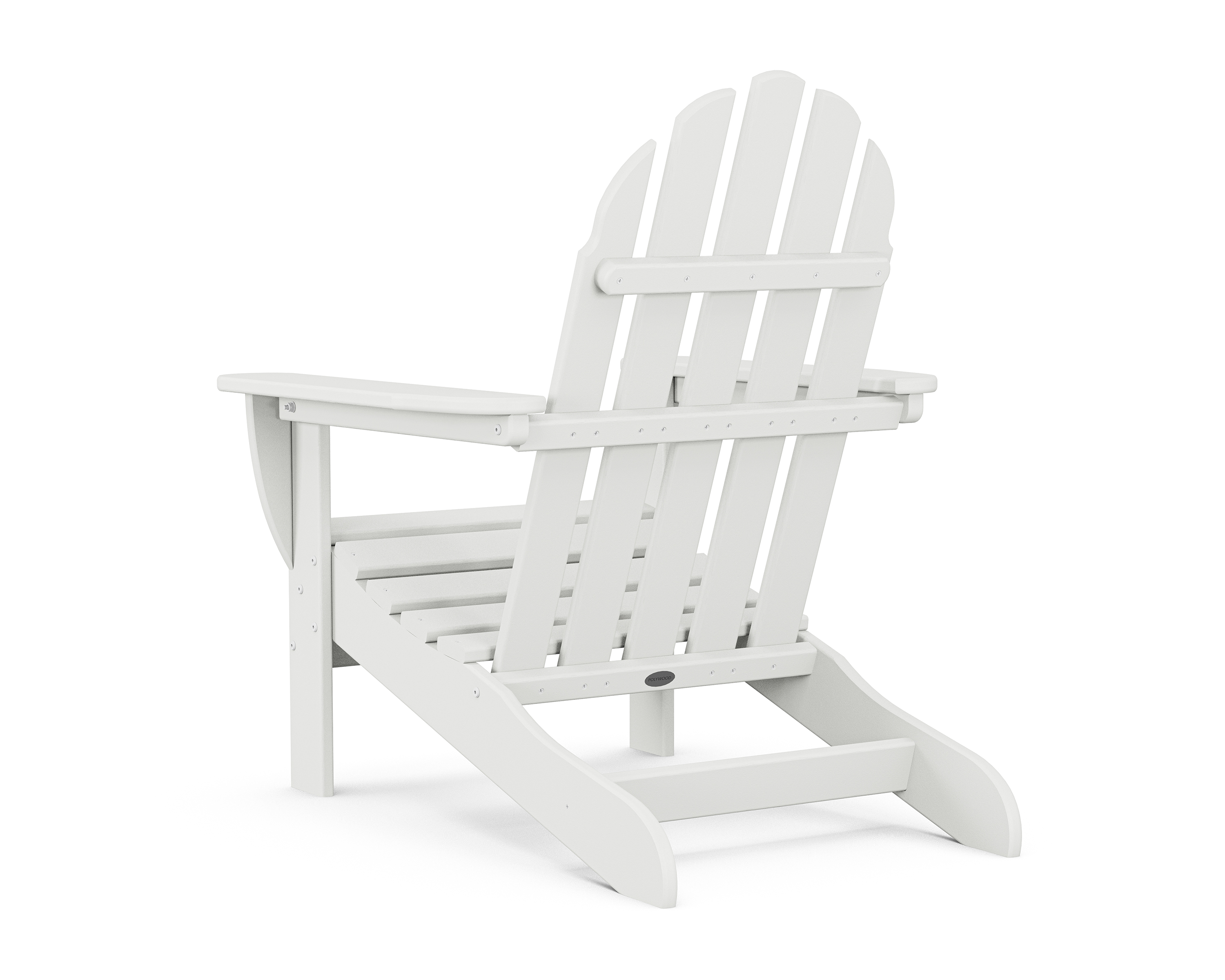 POLYWOOD Classic Adirondack 3-Piece Set with South Beach 18" Side Table in White - image 5 of 5