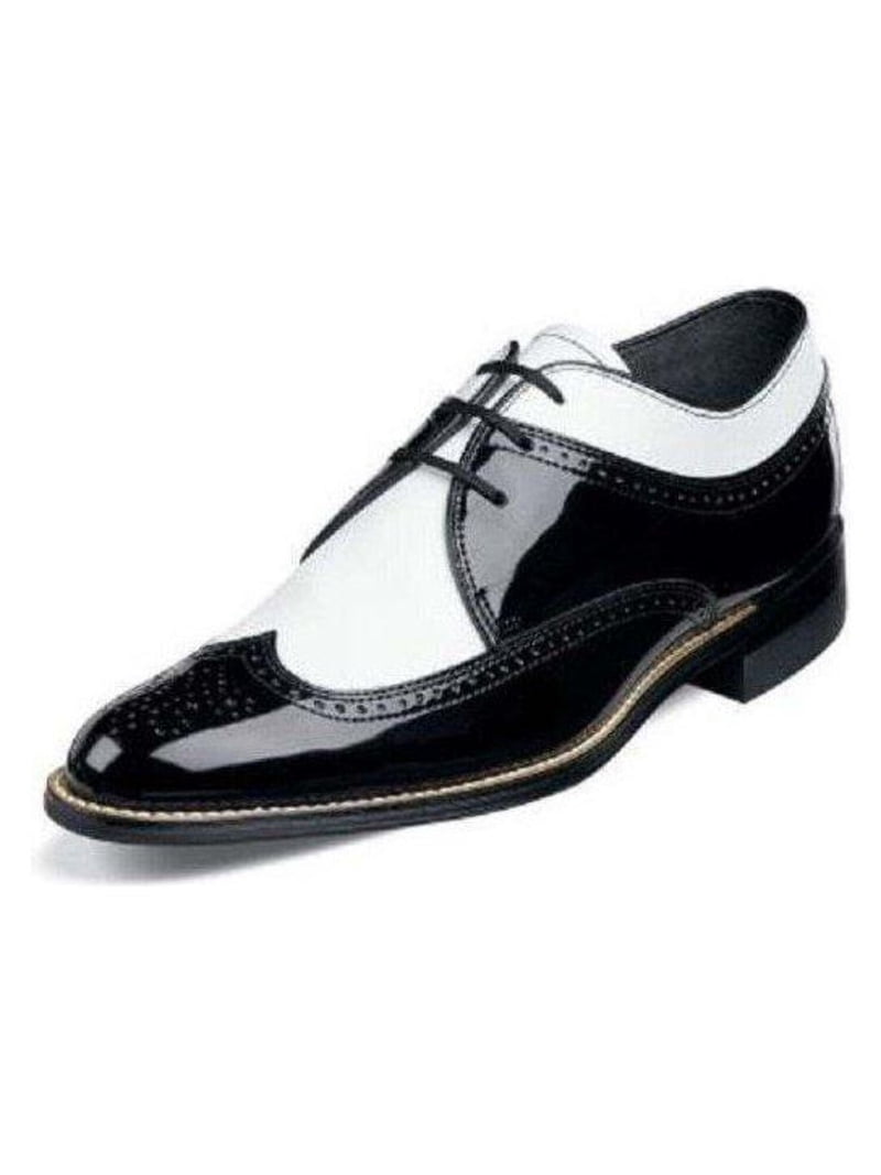 STACY ADAMS Mens Black Color Block Padded Dayton Wingtip Toe  display picture 2