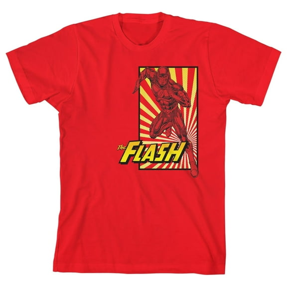 The Flash Comic Book Flash Boy's Red T-shirt-M