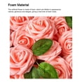 thumbnail image 3 of Bewildely Flor artificial Simulación Espuma Rosa Ramos de boda Centros de Fiesta de bienvenida al bebé Guirnalda Decoración Artesanía Blanco Bewildely HA084078-02, 3 of 6