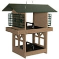 thumbnail image 2 of (Green/Tan) JCs Wildlife Double Fly Thru Feeder with Suet Cages, 2 of 7