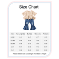 thumbnail image 2 of Toddler Baby Girls Clothes 18 Months Girls Outfits 24 Months Girls Short Sleeve Round Neckline Top Jeans Pants 2PCS Girls Clothing Set Apricot, 2 of 9