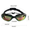 thumbnail image 3 of Hariumiu Swim Goggles for Adult, Adjustable Strap PC Wide Vision Polarized Swimming Goggles for Swimming Pool Beach Men Women, 3 of 9