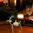 thumbnail image 4 of PEIBang Christmas Reindeer Tealight Candle Holders,Metal Candlestick Tea Light Stands for Christmas Home,Table,Fireplace,Party Decorations, 4 of 6