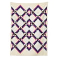thumbnail image 3 of Ambesonne Abstract Tablecloth Rectangular Table Cover, Diamond Linked, 60"x84", Magenta Cream Purple, 3 of 4