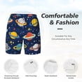 thumbnail image 5 of Lsque Mens Swim Trunks Planets and Stars Pattern - Bathing Suit Compression Liner - Beach Swim Shorts Swimwear - (S-3XL) - Stretch Quick Dry -X-Large, 5 of 9