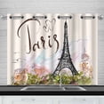 thumbnail image 1 of YUSDECOR Rideau de Fenêtre Tour Eiffel Paris Rideau de Cuisine 26x39 Pouces, Deux Pièces, 1 of 2