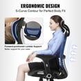 thumbnail image 3 of KFFKFF Mesh-Constructed Office Chair, Modifiable Elevated Back Support Desk Chair with Mesh Cushion, Tilt and Height Customizable Home Office Chair with Back and Head Rest, 3 of 9