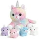 thumbnail image 1 of Juguetes de peluche con forma de unicornio para gatos KMUYSL con 4 gatitos, 1 of 7