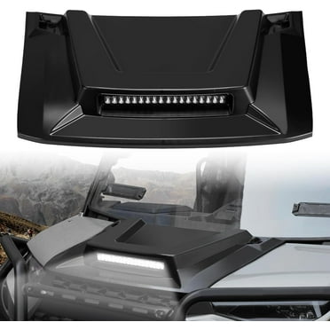 A & UTV PRO Kit Hood Scoop with LED Spotlight for Polaris Ranger 1000 XP/Crew XP 1000 Accessories 2018-2025 Front Hood Cover with Light