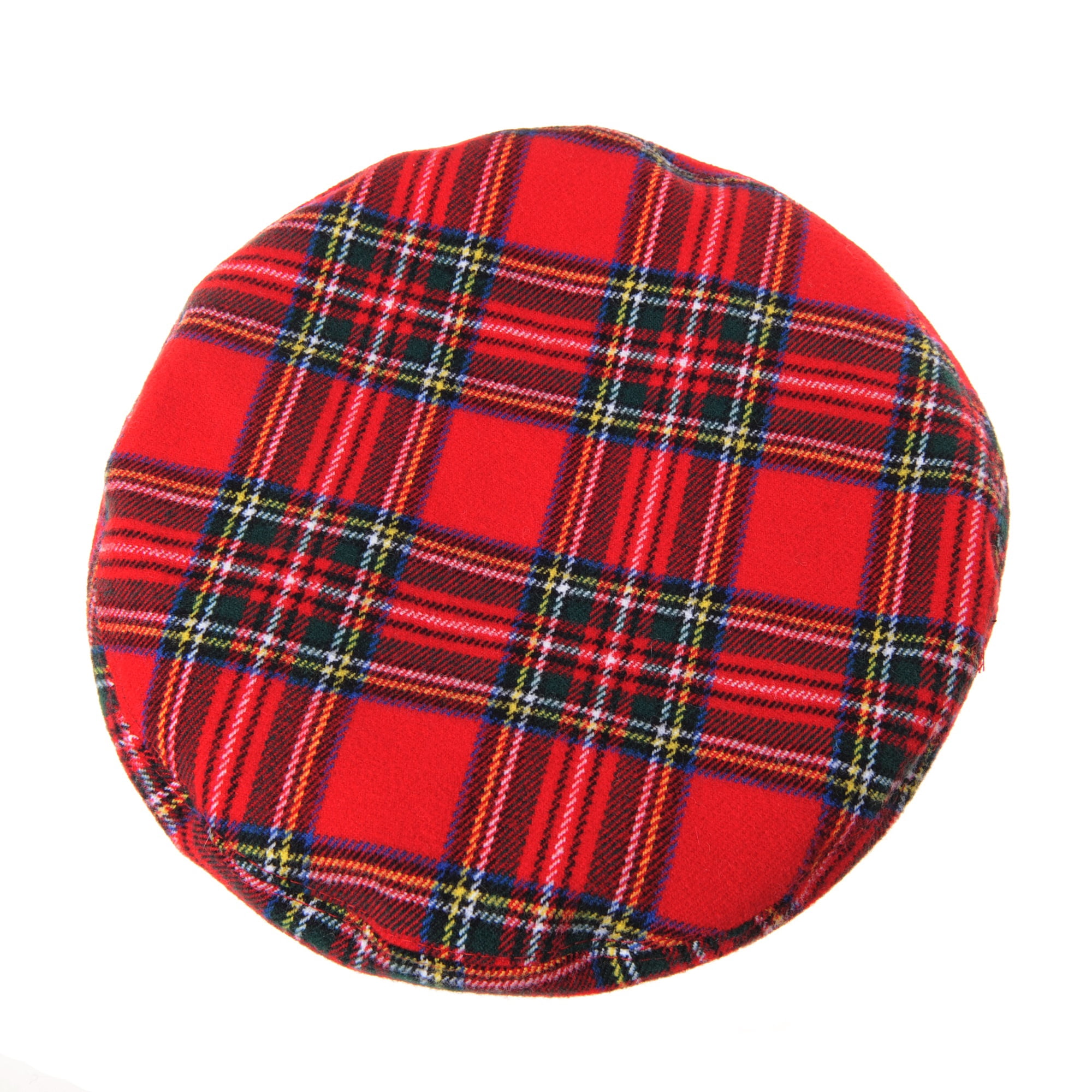 WITHMOONS Wool Beret Hat Tartan Check Leather Sweatband  display picture 1