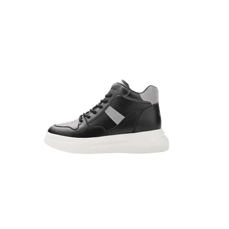 

Women‘s Casual Sneakers Thick Sole High Top Skate Shoes Color-block Lace-up Sports Shoes