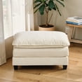 thumbnail image 3 of GZXS 35" Upholstered Ottoman in Chenille Fabric - Versatile Footrest/Seat for Lounge, Bedroom, Living Room, Beige, 3 of 7