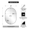 thumbnail image 6 of ANDY STAR Oval Mirror, 26x38" Brushed Nickel Bathroom Mirror, Oval Nickel Mirror, Silver Oval Vanity Mirror Metal Framed, Stainless Steel Anti-Rust, Wall-Mounted Vertical/Horizontal, 6 of 9