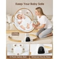 thumbnail image 5 of PRVAETU Baby Swing for Infants,5 Speeds,10 Lullabies,5-Point Harness,Electric Rocking Chair for Toddlers with Bluetooth,Remote Control,Touch Panel,White, 5 of 7