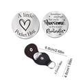 thumbnail image 3 of LEFTHIGH Home Black PU Motivational Words Decision Coin Keychain Car Key Pendant Gift for Lovers Friends Family 7x7cm Mens Gifts, 3 of 6