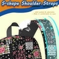 thumbnail image 5 of Pioneer Flower Floral Print Pattern 17" School Backpacks for Teens,Waterproof Oxford Fabric,S-Shape Padded Straps for School,Travel,Hiking,Camping, 5 of 6