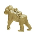 thumbnail image 3 of Sagebrook Home Polyresin 8" Gorilla With Baby Figurine, Gold, 3 of 4