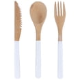 thumbnail image 2 of Wooden Utensil Set, 3Pcs Japanese Type Wooden Flatware Set Wooden Forks And Spoons Wooden Cutlery Set Reusable Utensils for Camping Picnic Office Home, 2 of 7