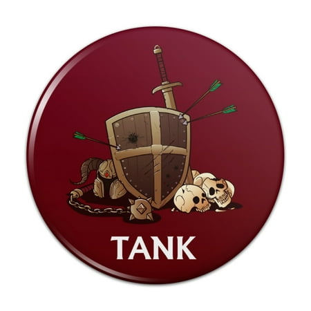 Tank Warrior RPG MMORPG Class Role Playing Game Pinback Button Pin