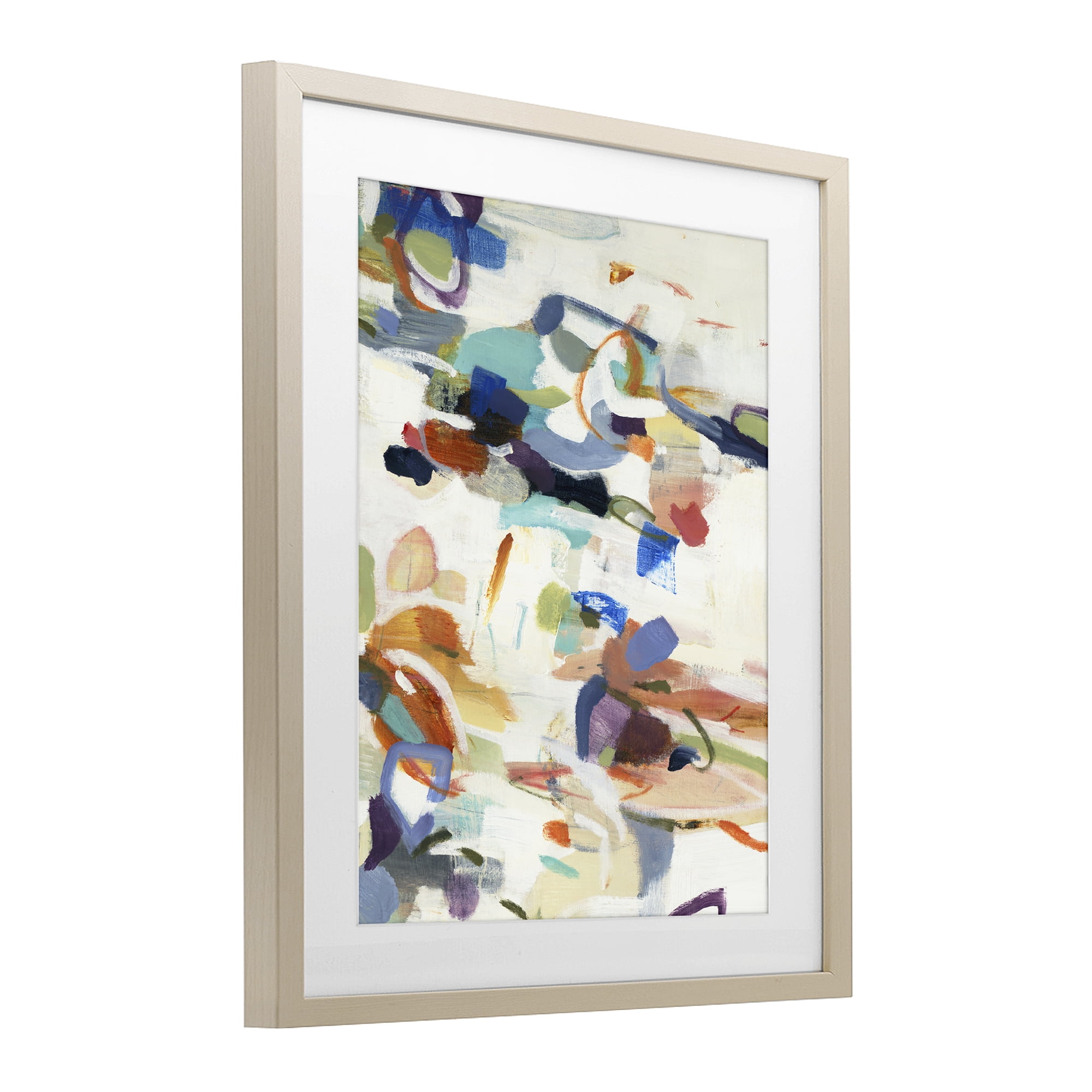 Stupell Industries Flowing Stippled Brushstrokes Birch Framed Print Under Glass, design by Lisa Ridgers