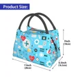 thumbnail image 5 of Bolsas térmicas para el almuerzo con estampado de enfermería para mujer, impermeables, para oficina, picnic, viajes, 5 of 5