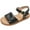 Black, variant on DADAWEN Toddler Girls Sandals Flats Open Toe Two Strap hook&loop Dress Sandals Gold 8.5 Toddler