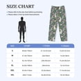 thumbnail image 4 of Fotbe Retro Bunny Floral Pantalones de Pijama para Hombre, Pantalones de Dormir, Pantalones de Casa con Cintura Ajustable y Bolsillos-Medium, 4 of 6