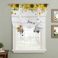 thumbnail image 2 of Sunflowers Balloon Curtains for Windows, Bedroom Curtains 54 Inch Length, Spring Botanical Truck Pig Wooden Grain Tie Up Curtains Panels Thermal Insulated Bathroom Curtains Window 42"x54", 2 of 8