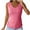Hot Pink, variant on Aboser Tank Top Built in Bra for Women Basic Slim Fitted Camisoles Casual Summer Sleeveless Tank Tops Comfy Soft V Neck Ruched Tees Shirts