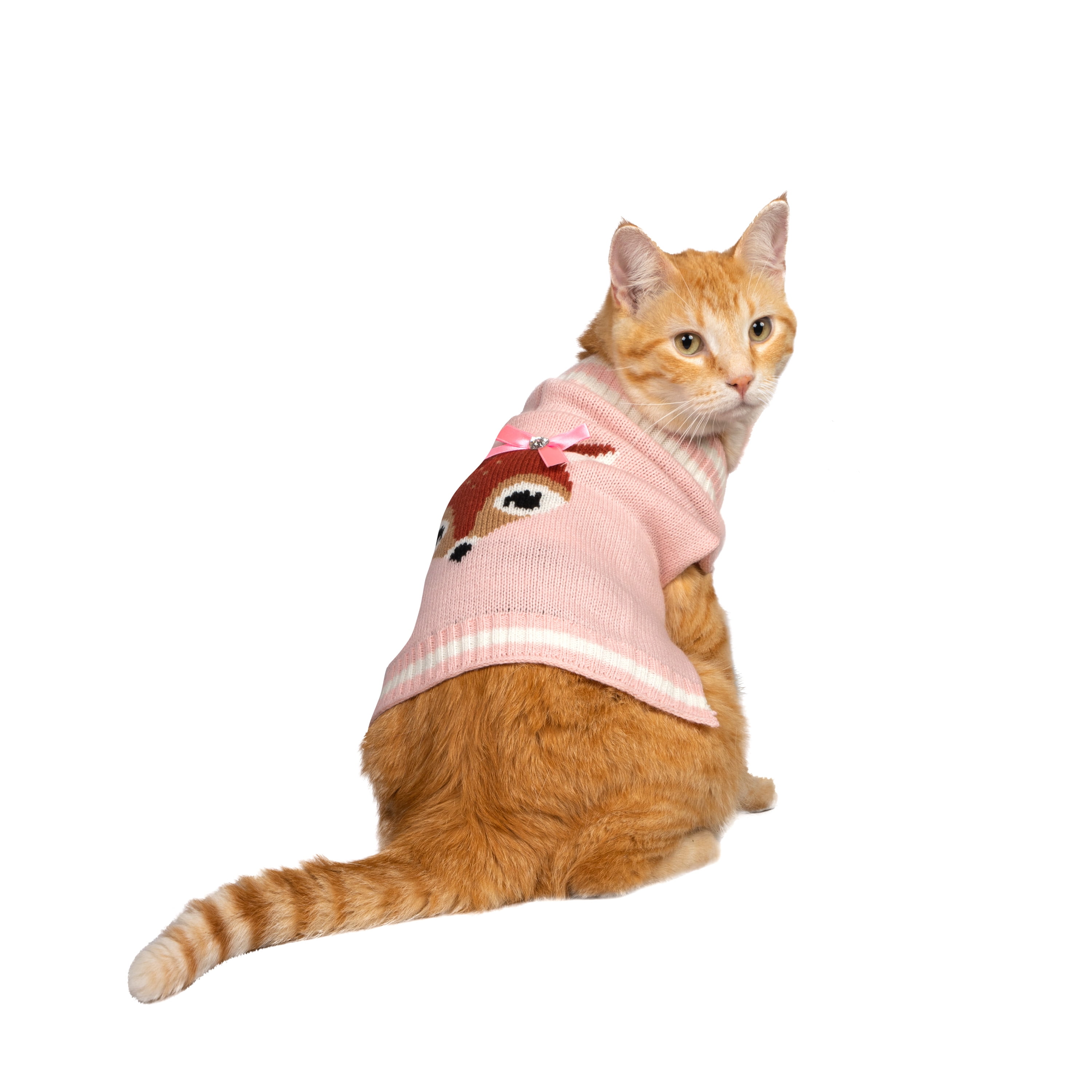 Vibrant Life, Dog and Cat Clothes, Fawn Pet Sweater, Pink, XS