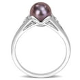 thumbnail image 4 of Everly Women's Cultured Pearl and Diamond Sterling Silver Ring, 4 of 7
