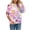 1Pink, variant on Women's Floral Landscape Print Crewneck Sweatshirt, Long Sleeve Loose‑Fit Color Block Pullover Tops, Soft Lightweight Casual Blouse